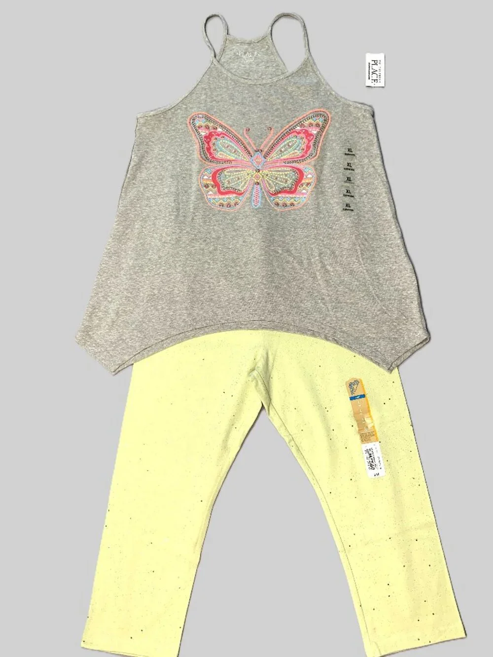 NEW 4 Piece Kids Set Guess/Children's/Thereabouts Tank Tops/Leggings Size 14